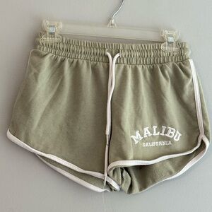 Malibu Olive Sweat Shorts for Women